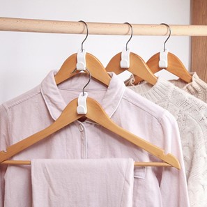 Use hanger connectors to add extra space in your apartment closets. 