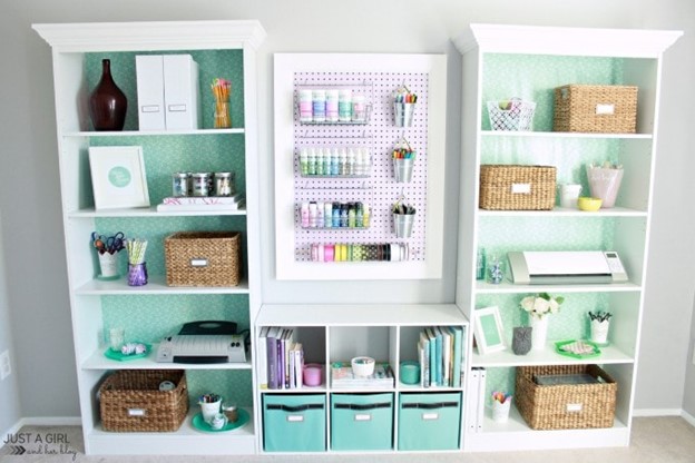 Using Storage shelves and containers in your Edmund apartment can help clear away the clutter. 